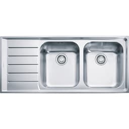 Franke Neptun Nex 621 2 Gözlü Sol Damlalıklı Çelik Evye görsel 1