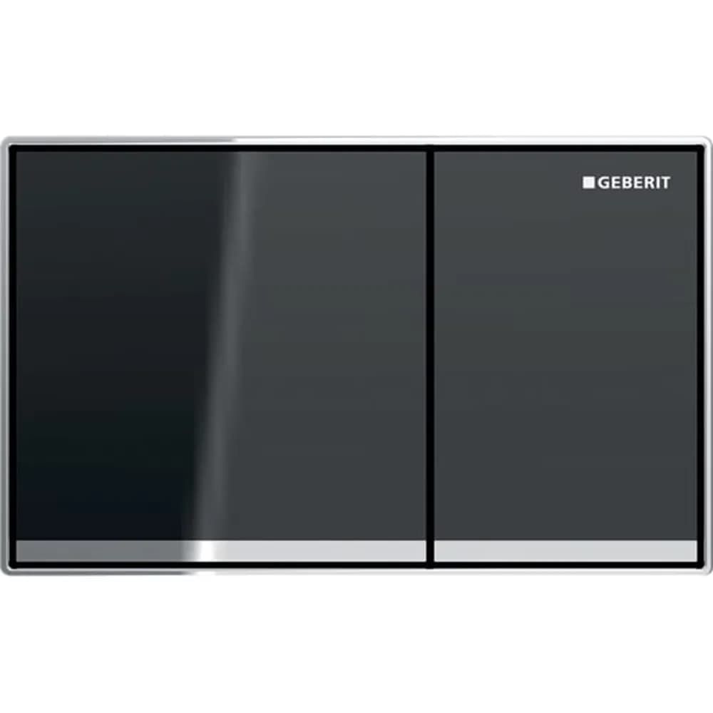 Geberit Kumanda Kapağı Omega60 - Çift Basmalı Antrasit Cam