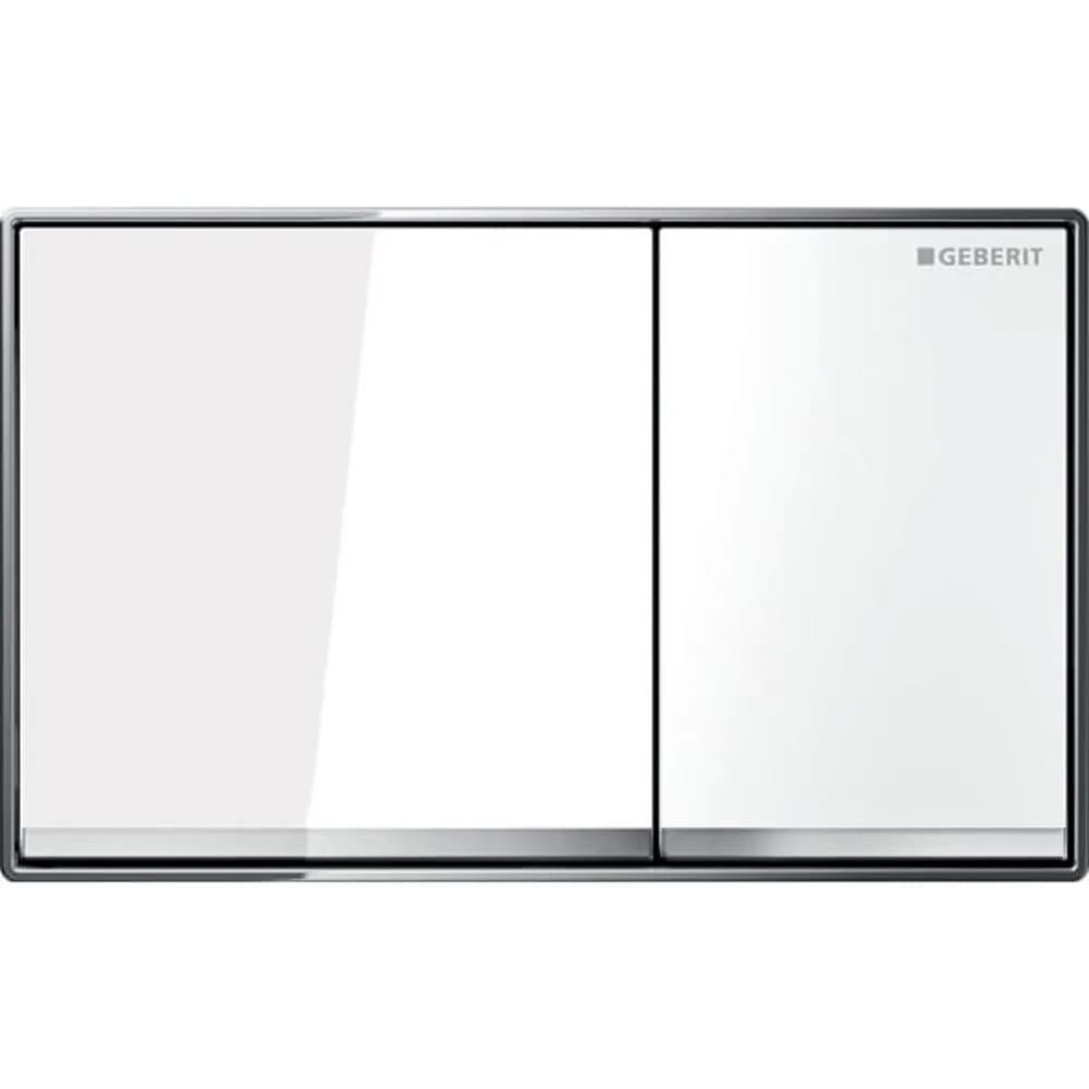 Geberit Kumanda Kapağı Omega60 - Çift Basmalı Beyaz Cam