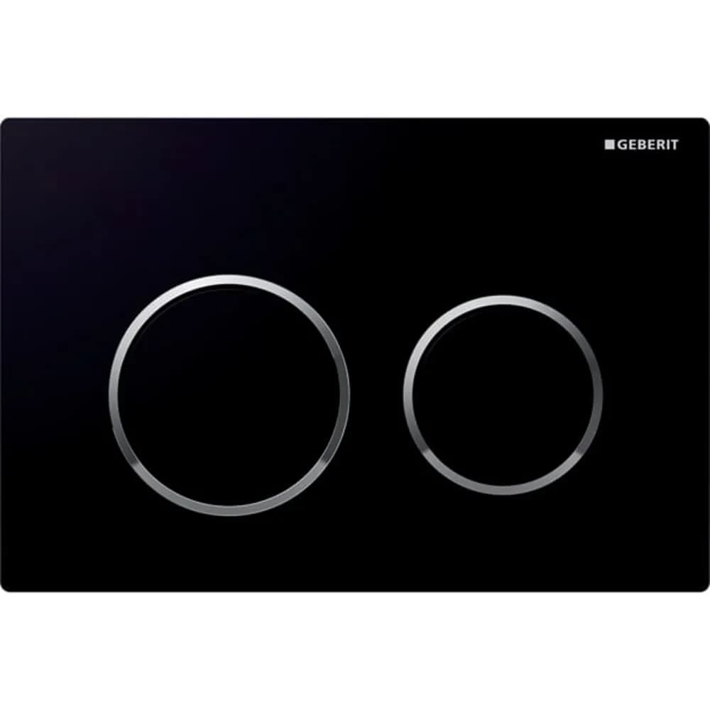 Geberit Kumanda Kapağı Omega20 - Çift Basmalı Siyah / Parlak Krom