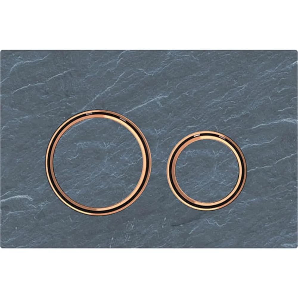 Geberit Kumanda Kapağı Sigma21 - Çift Basmalı Arduvaz / Bronz