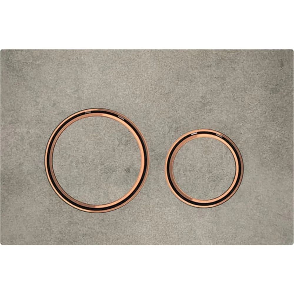 Geberit Kumanda Kapağı Sigma21 - Çift Basmalı Beton / Bronz