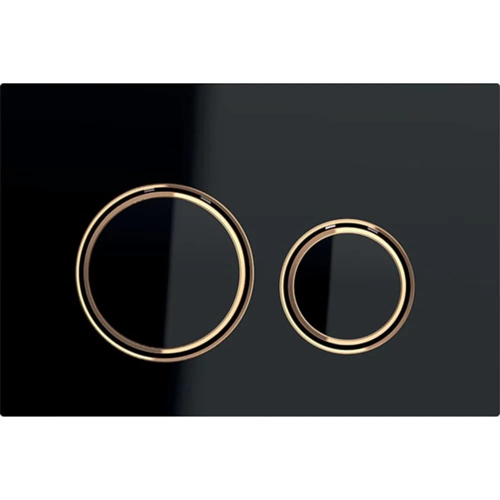 Geberit Kumanda Kapağı Sigma21 - Çift Basmalı Siyah Cam / Bronz