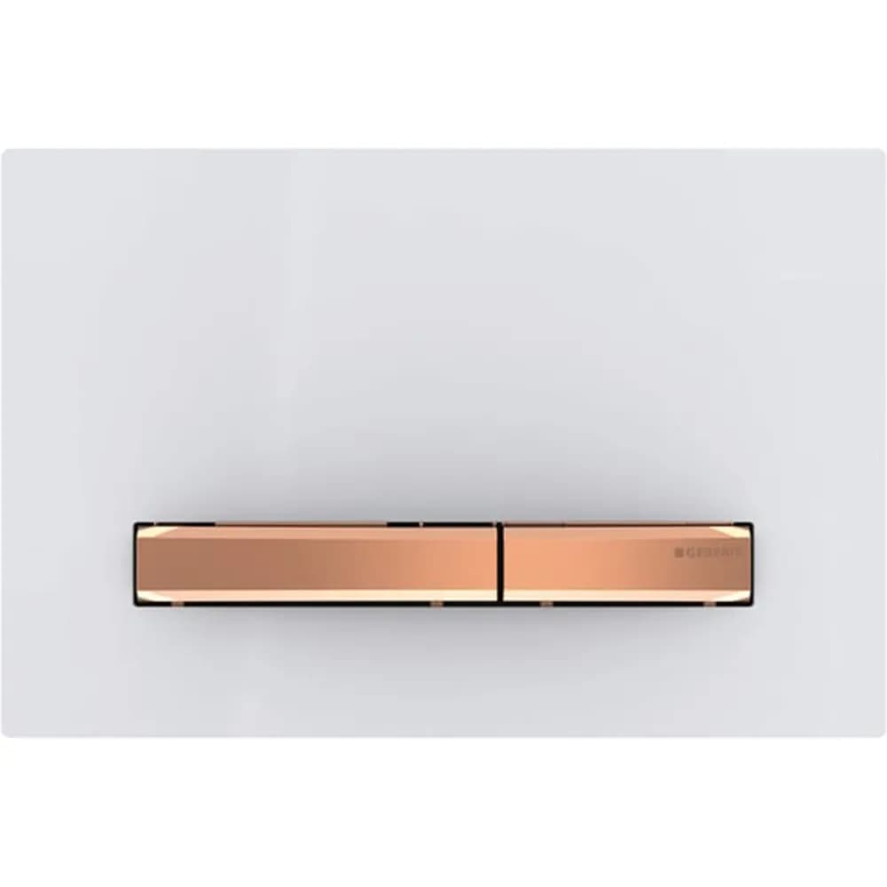 Geberit Kumanda Kapağı Sigma50 - Çift Basmalı Beyaz / Bronz