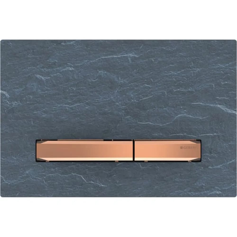 Geberit Kumanda Kapağı Sigma50 - Çift Basmalı Arduvaz / Bronz