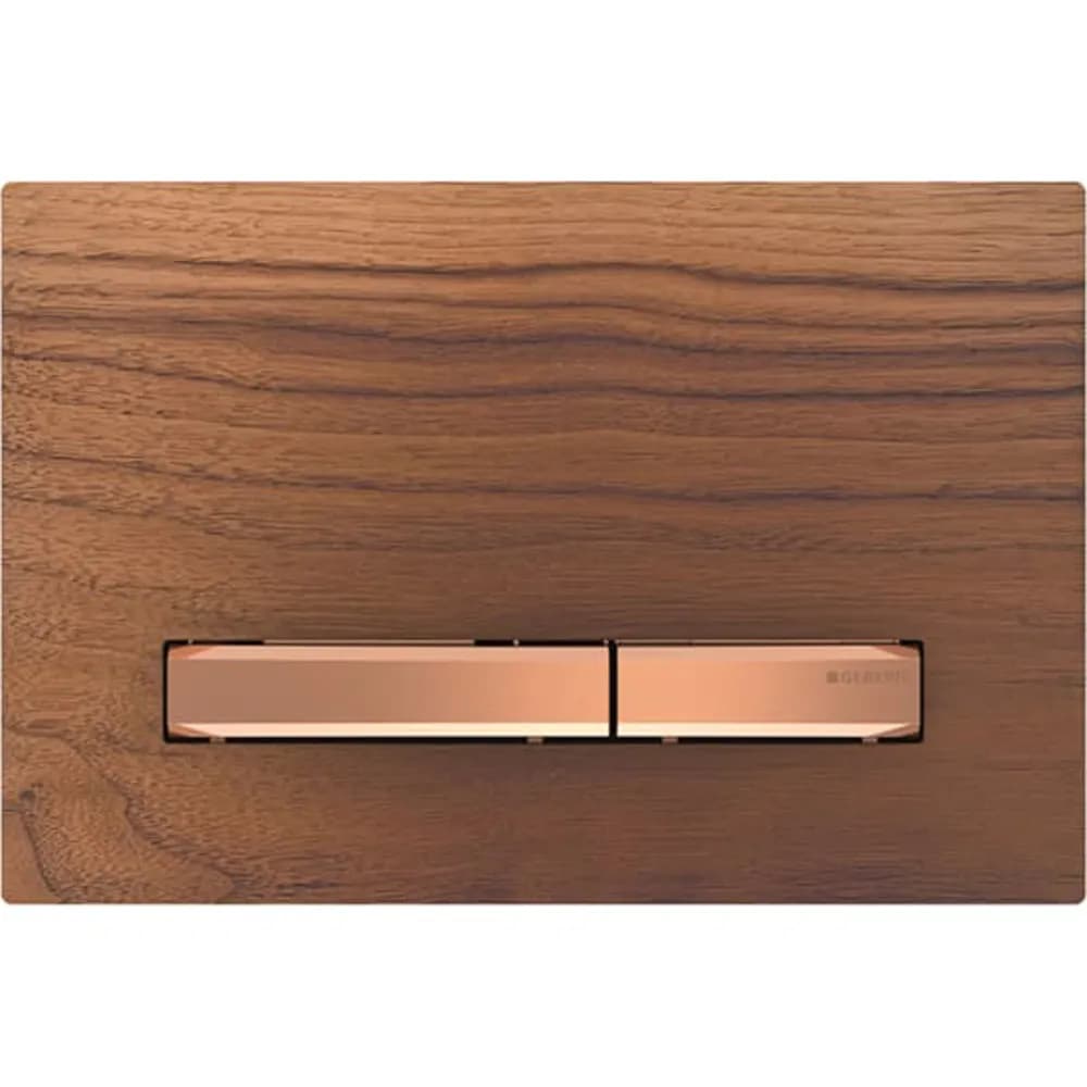 Geberit Kumanda Kapağı Sigma50 - Çift Basmalı Ahşap / Bronz