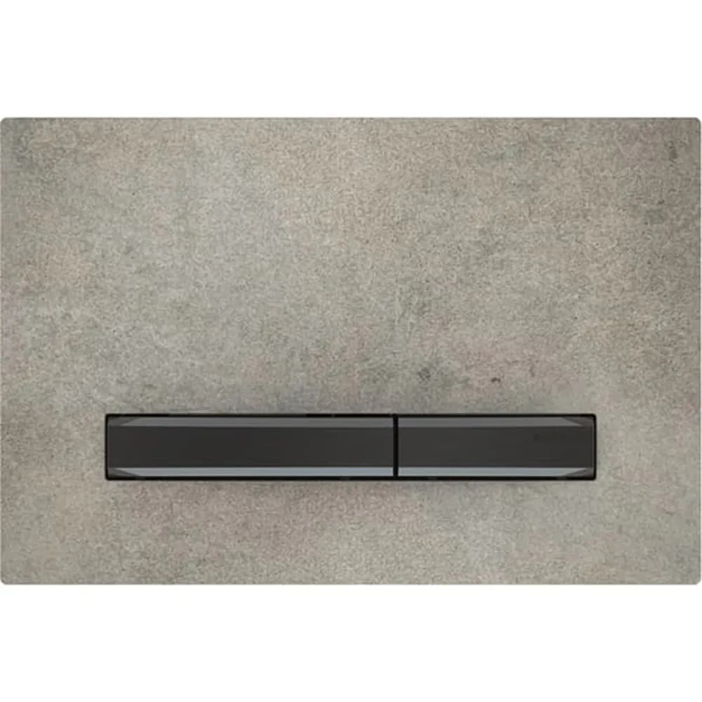 Geberit Kumanda Kapağı Sigma50 - Çift Basmalı Beton / Siyah Krom