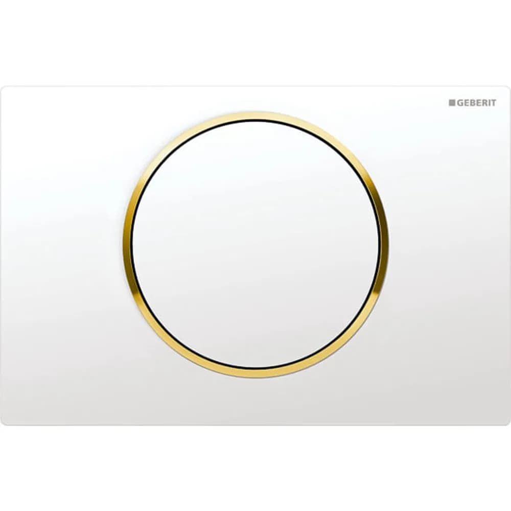 Geberit Kumanda Kapağı Sigma10 - Tek Basmalı Beyaz / Altın / Beyaz
