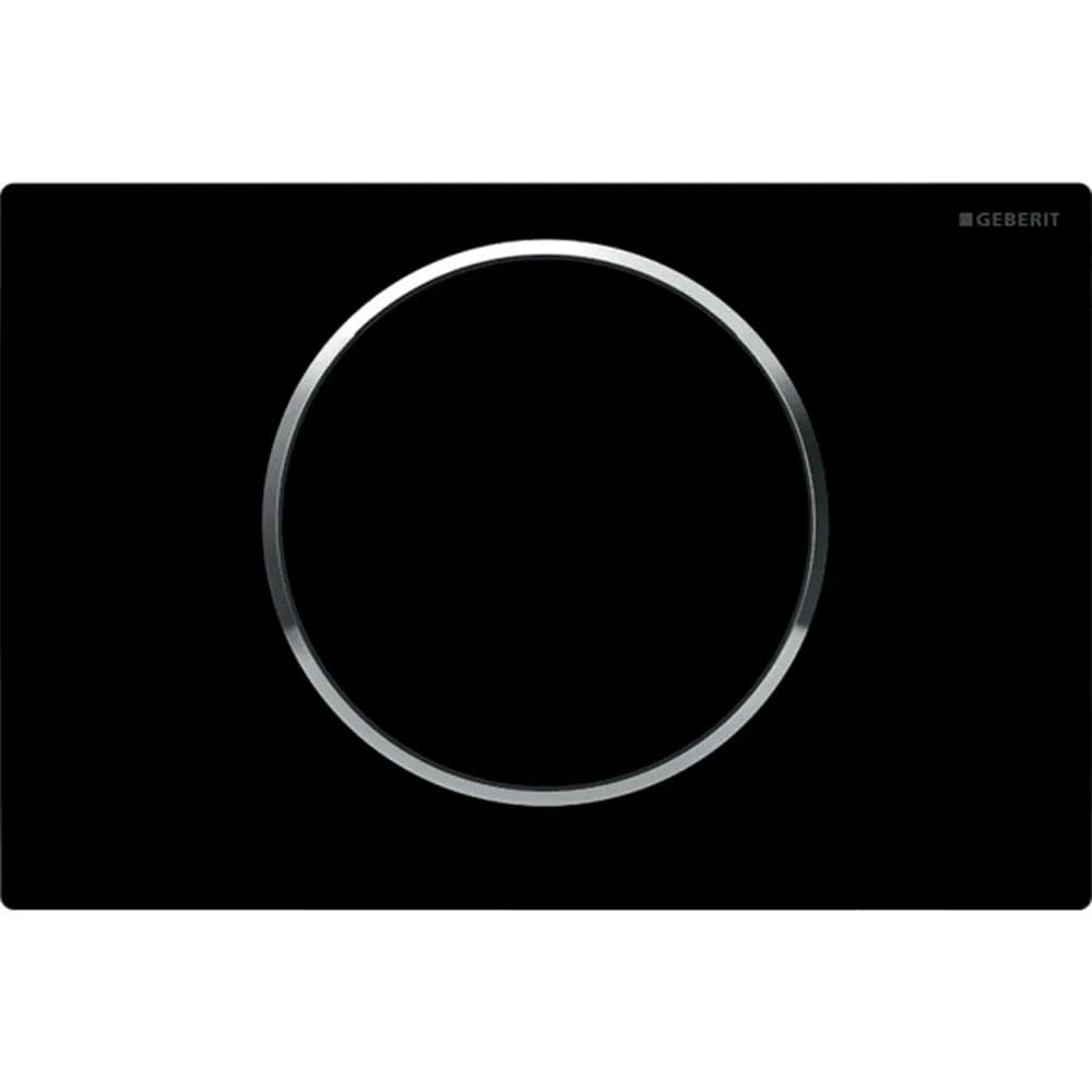 Geberit Kumanda Kapağı Sigma10 - Tek Basmalı Siyah / Parlak / Siyah