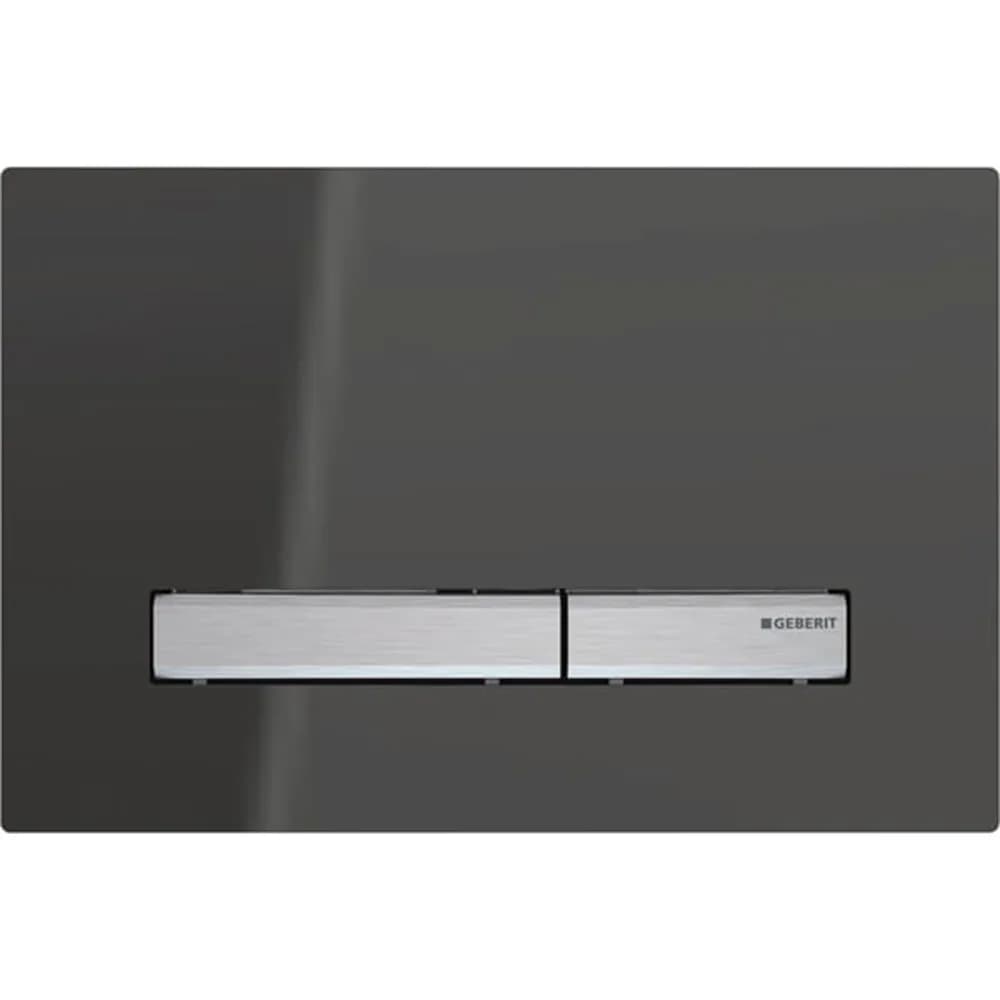 Geberit Kumanda Kapağı Sigma50 - Çift Basmalı Füme Cam / Krom