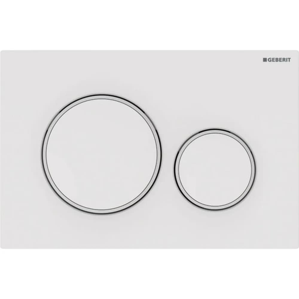 Geberit Kumanda Kapağı Sigma20 - Çift Basmalı Beyaz / Mat Beyaz