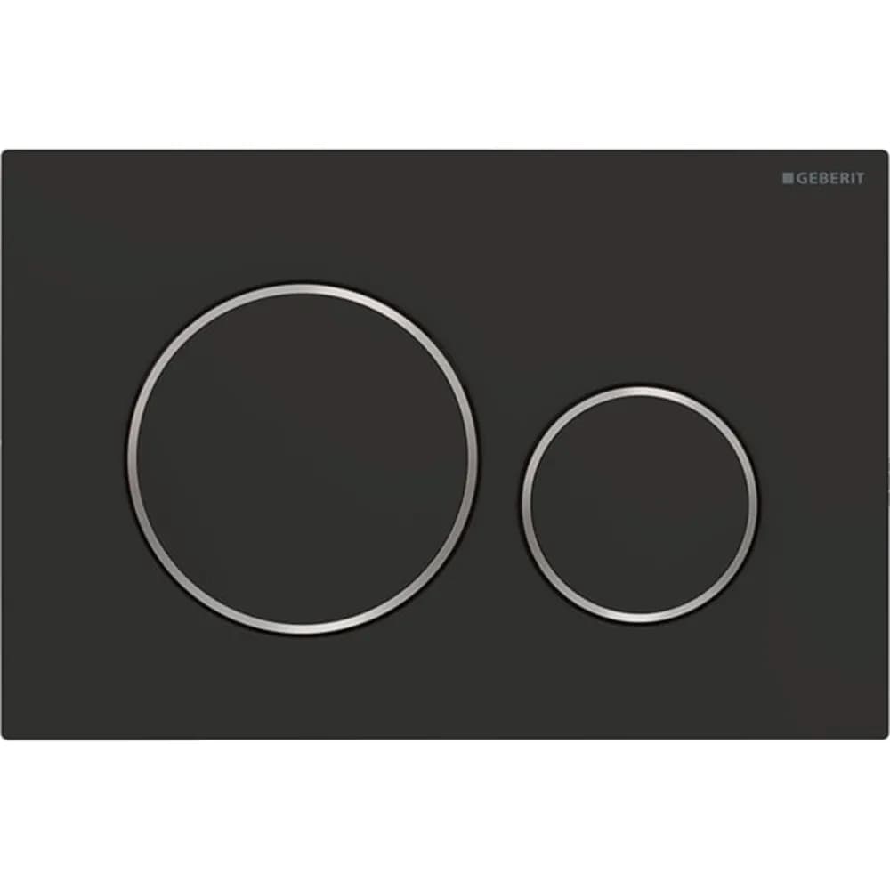 Geberit Kumanda Kapağı Sigma20 - Çift Basmalı Mat Siyah / Parlak