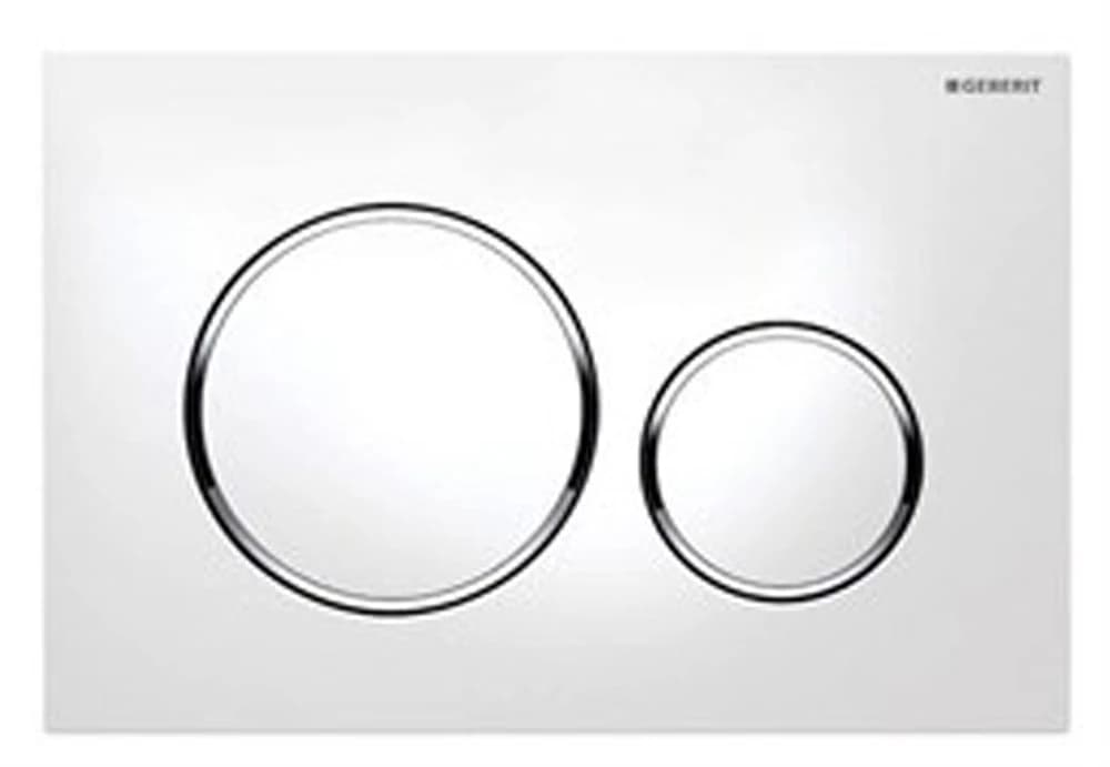 Geberit Kumanda Kapağı Sigma20 - Çift Basmalı Beyaz / Parlak / Beyaz