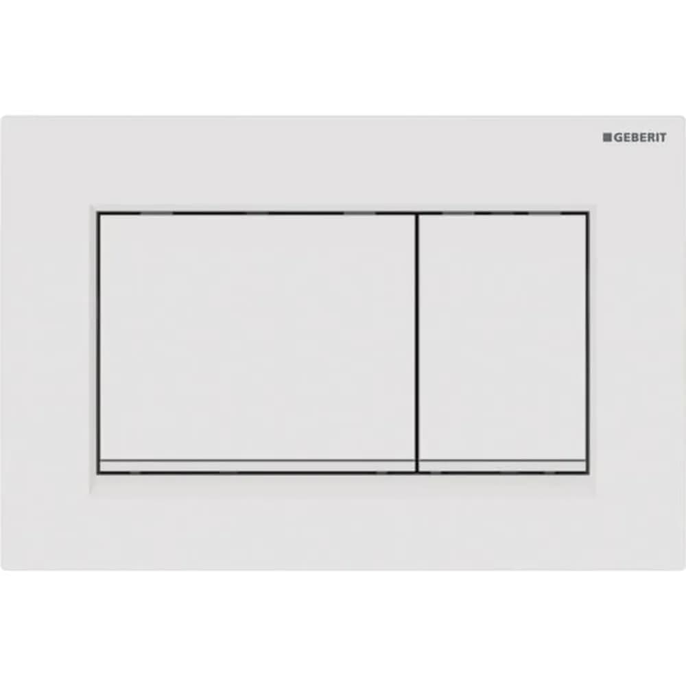 Geberit Kumanda Kapağı Sigma30 - Çift Basmalı Beyaz / Mat Beyaz