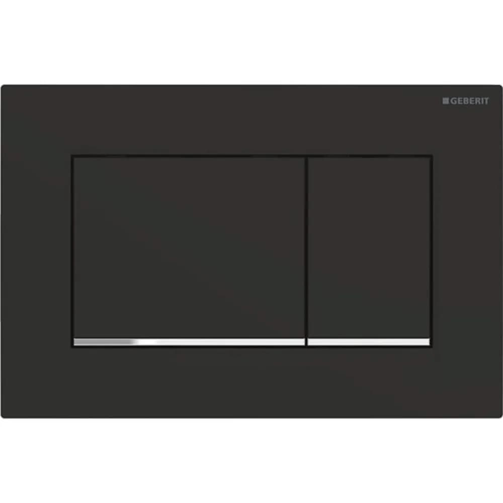 Geberit Kumanda Kapağı Sigma30 - Çift Basmalı Mat Siyah / Parlak