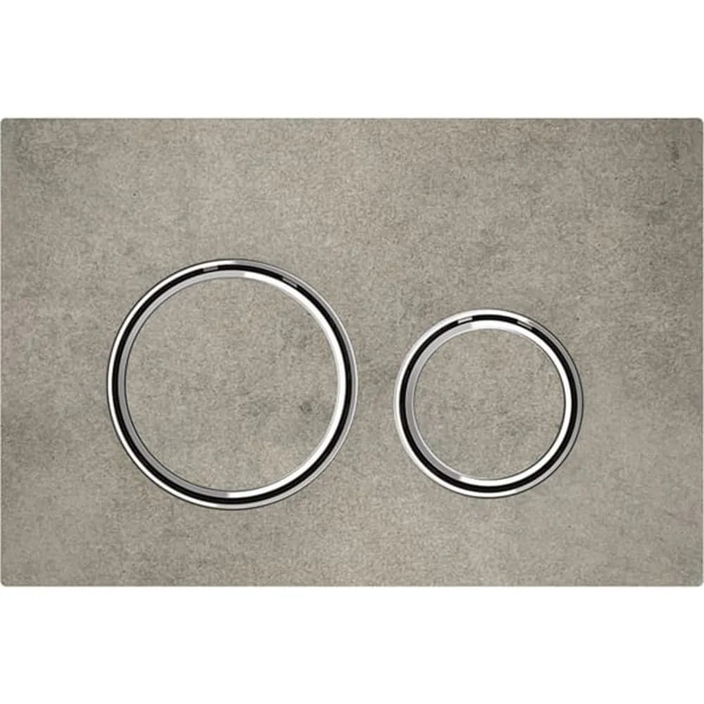 Geberit Kumanda Kapağı Sigma21 - Çift Basmalı Beton / Krom