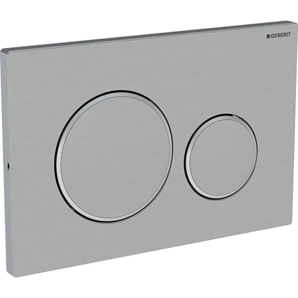 Geberit Kumanda Kapağı Sigma20 - Çift Basmalı - Vida İle Kilitlenir Paslanmaz Çelik