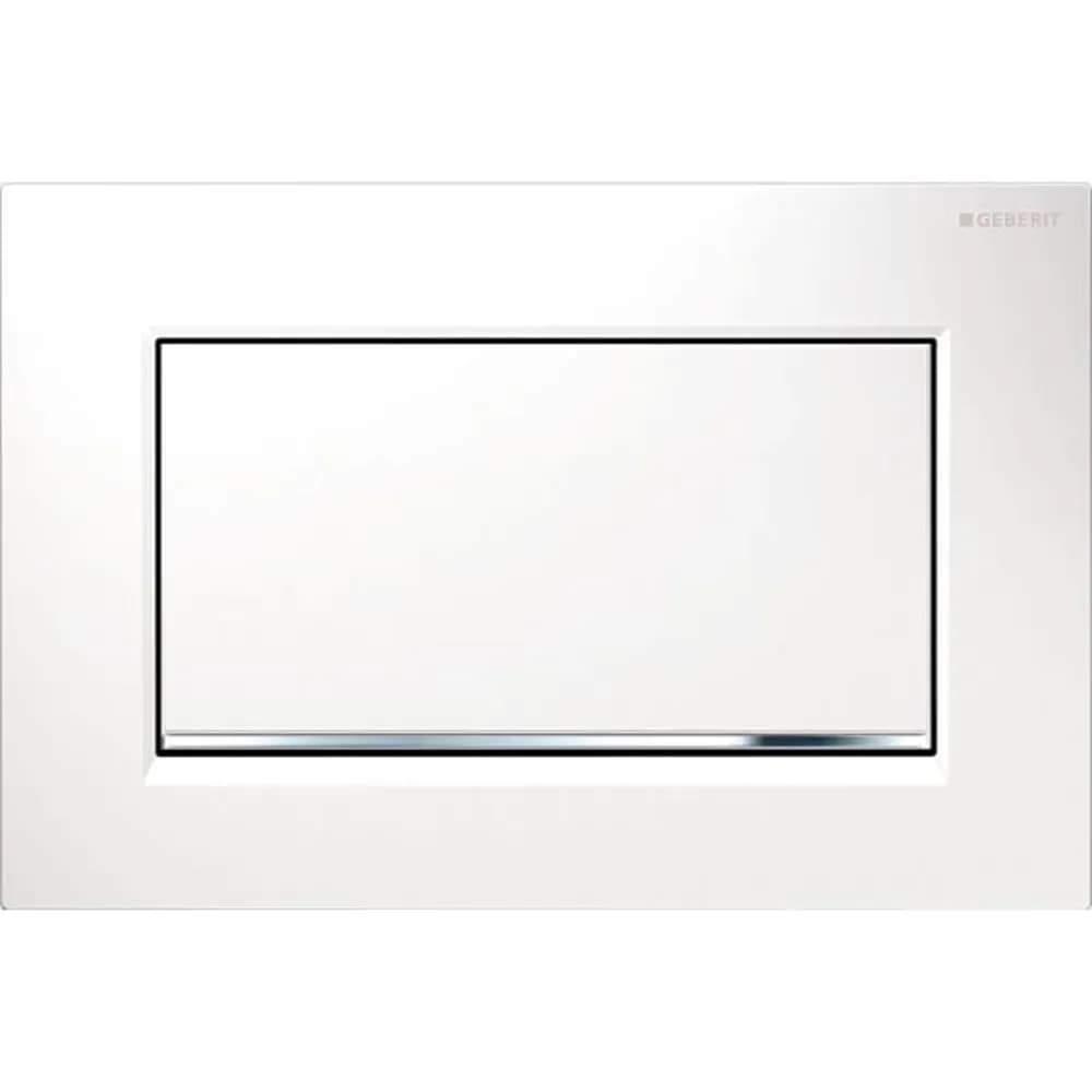 Geberit Kumanda Kapağı Sigma30 - Tek Basmalı Beyaz / Parlak / Beyaz