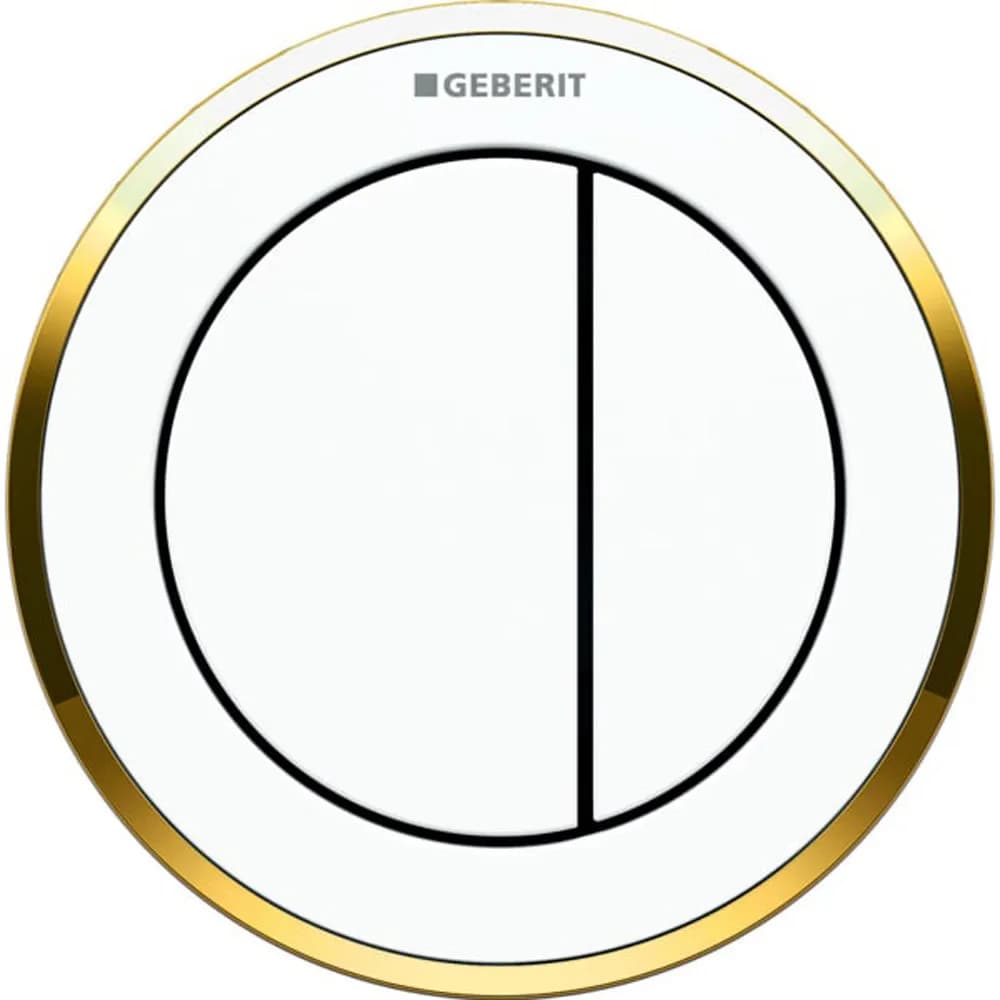 Geberit Type 8 - 12 Cm - Çift Basmalı Beyaz / Altın / Beyaz