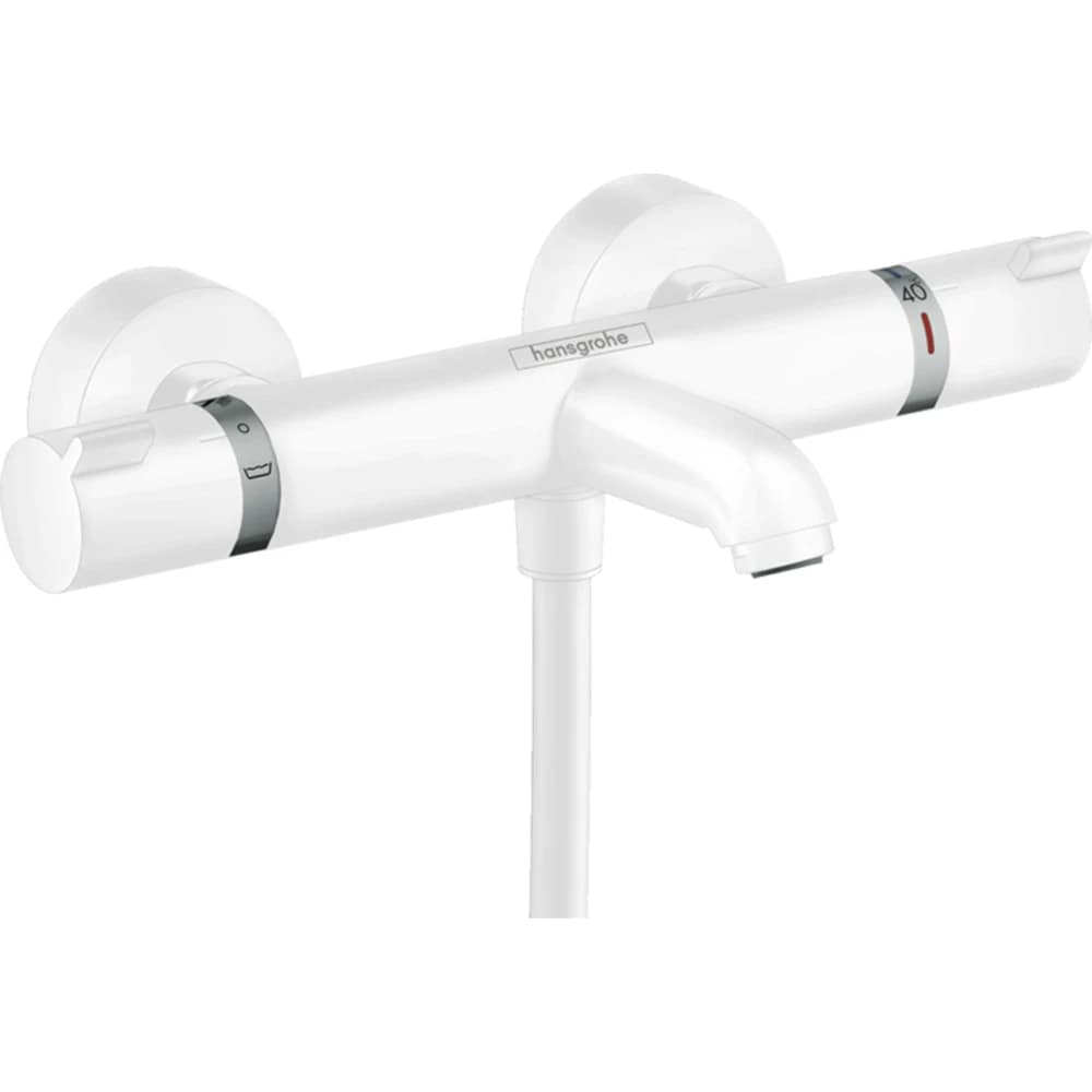Hansgrohe Ecostat Comfort Satin Beyaz Termostatik Banyo Bataryası - 13114700