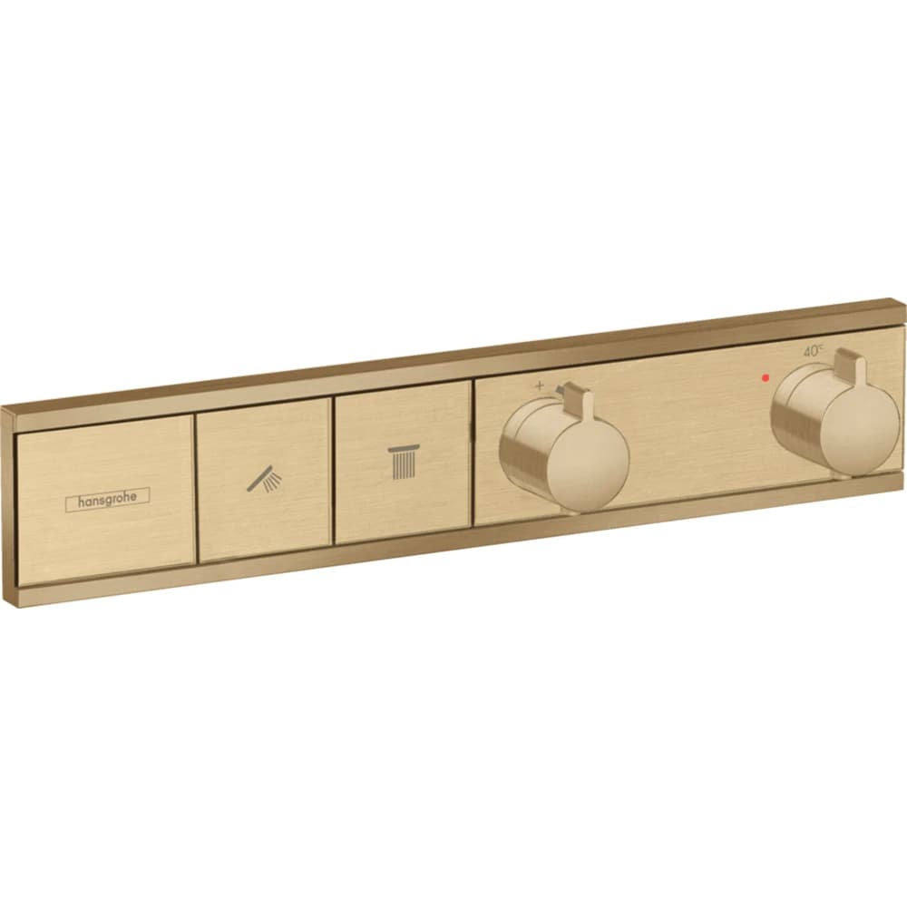 Hansgrohe RainSelect 2 Çıkış İçin Mat Bronz Termostatik Ankastre Banyo Bataryası - 15380140