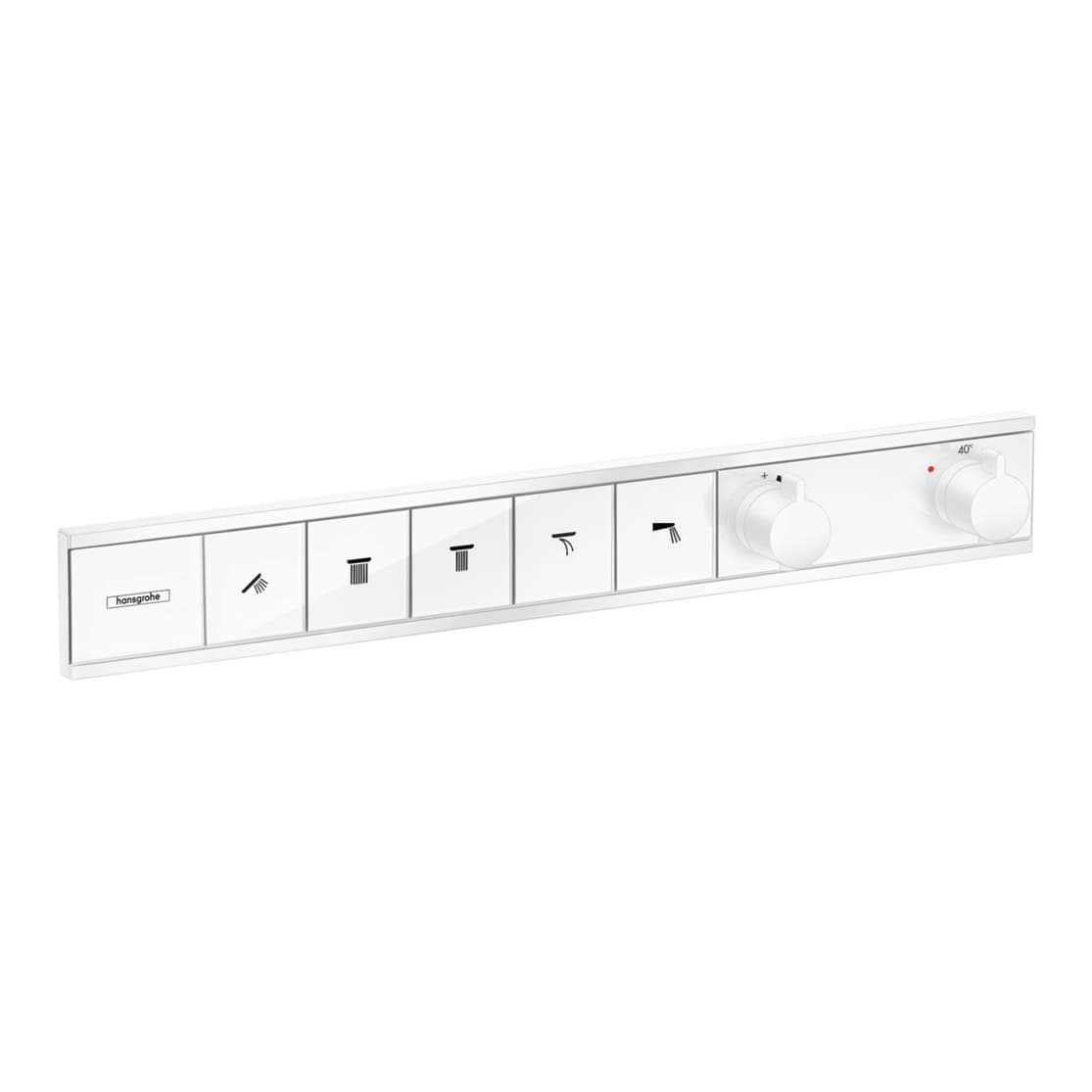 Hansgrohe RainSelect 5 Çıkış İçin Satin Beyaz Termostatik Ankastre Banyo Bataryası - 15384700