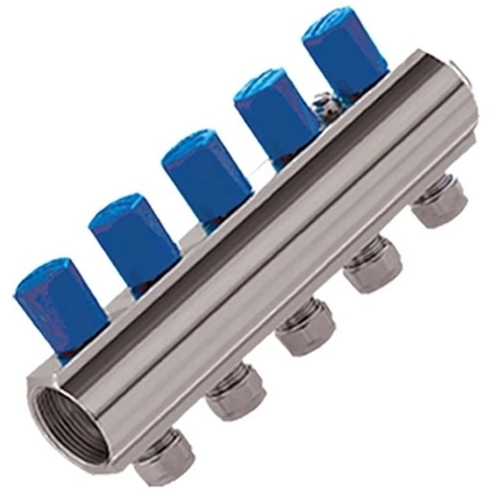 Kas 1"-1/4" 5 Delikli Vanalı Kollektör (Pn 10)