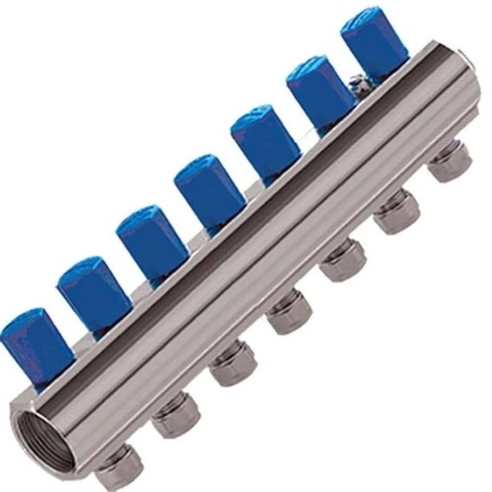 Kas 1"-1/4" 7 Delikli Vanalı Kollektör (Pn 10)