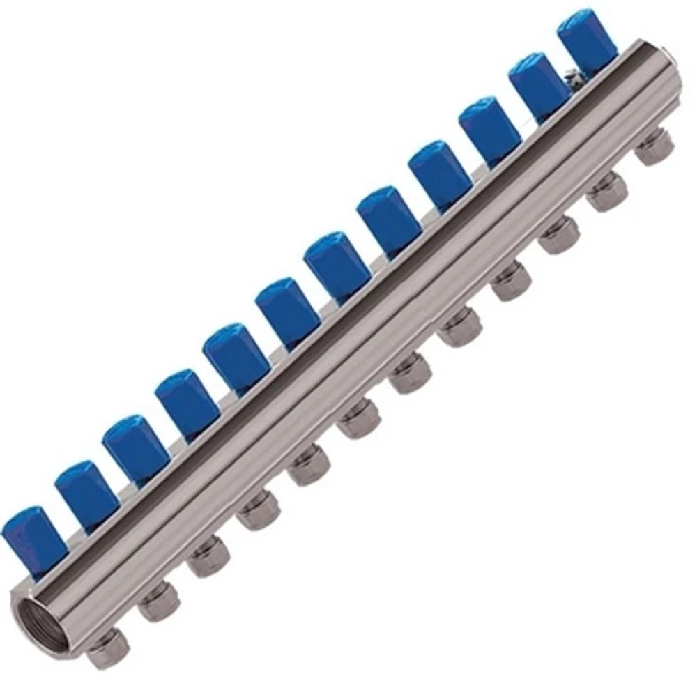 Kas 1 1/4 12 Delikli Vanalı Kollektör (Pn 10)
