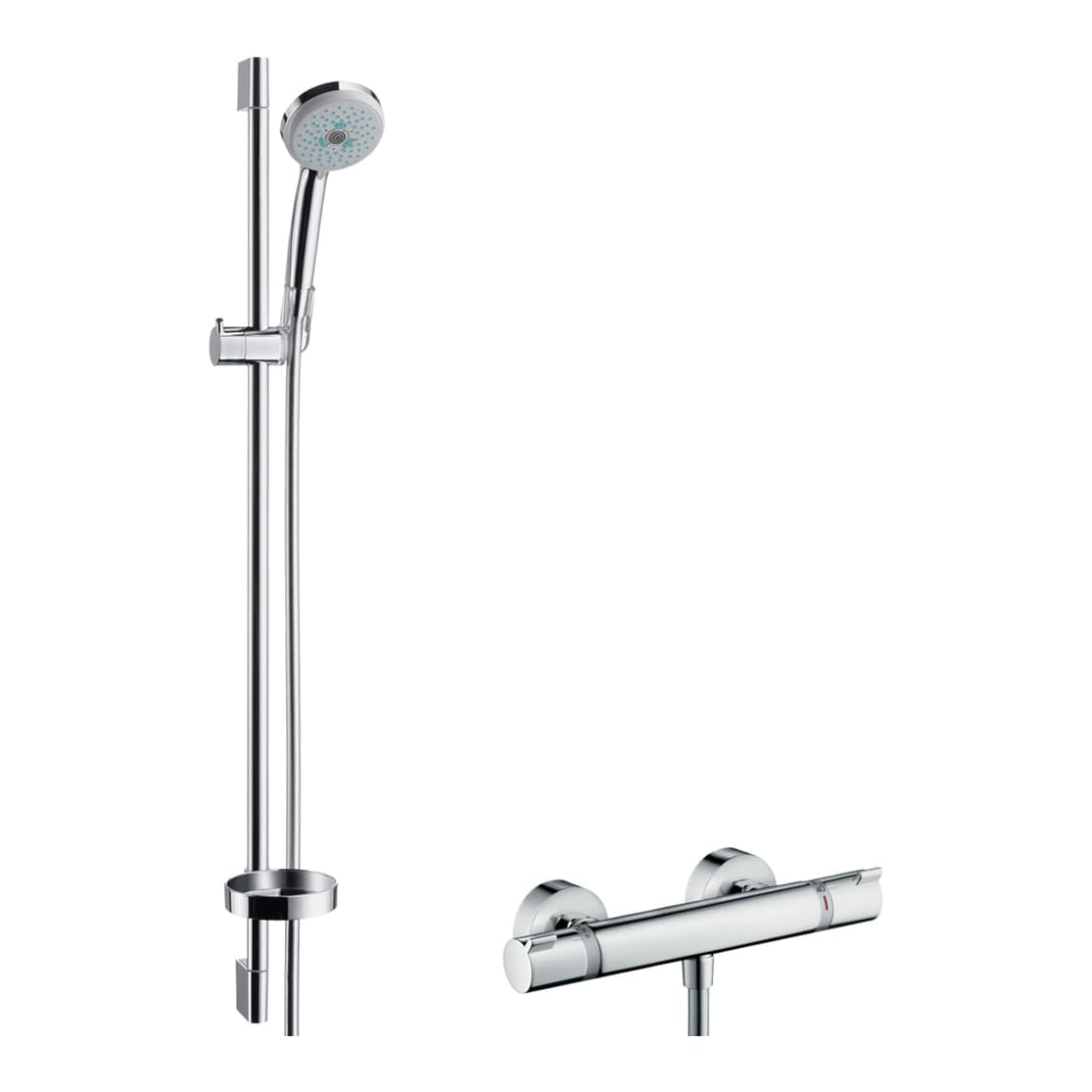 Hansgrohe Croma100 Multi Ecostat Comfort Termostat Batrayalı 90cm Duş Seti