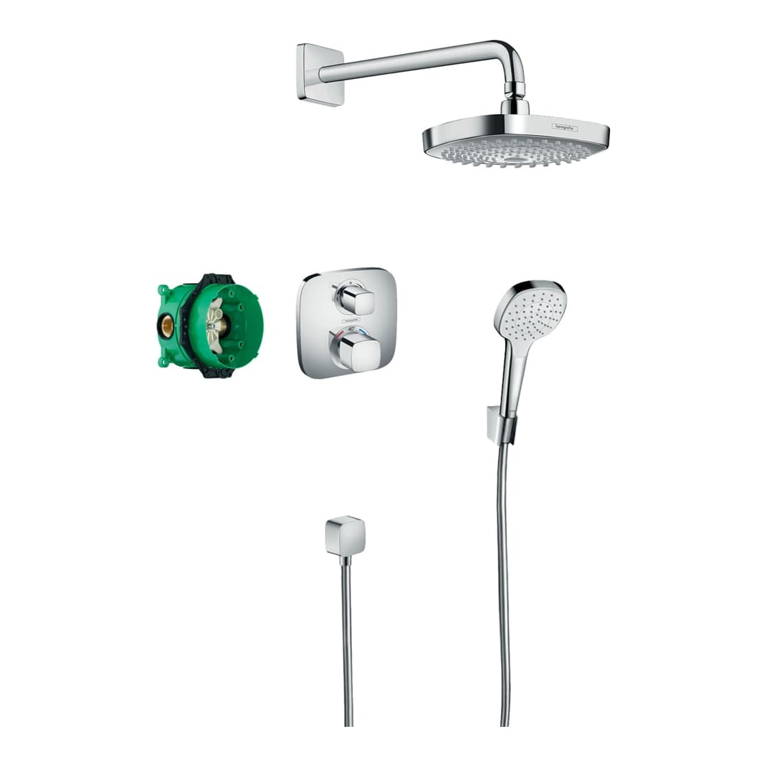 HansGrohe Croma Select E Termostatlı Ankastre Duş Sistemi Eco