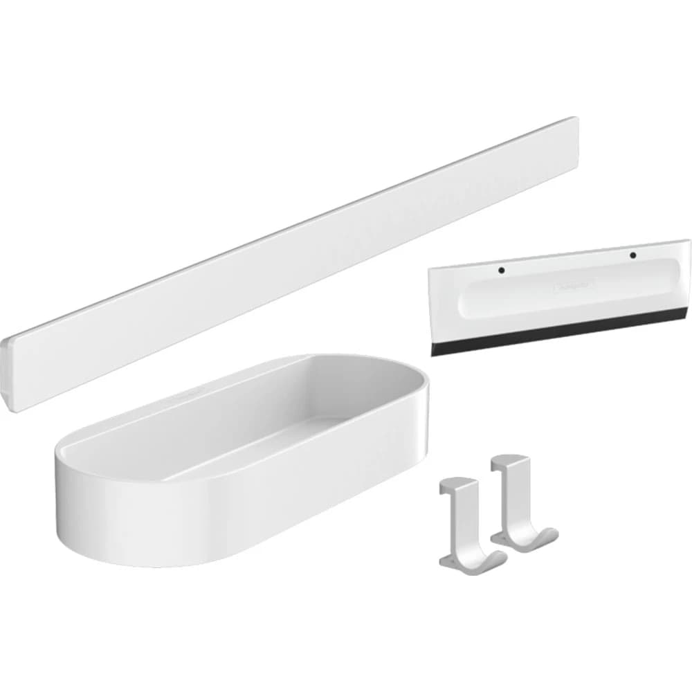 Hansgrohe WallStoris Satin Beyaz Duş Paketi