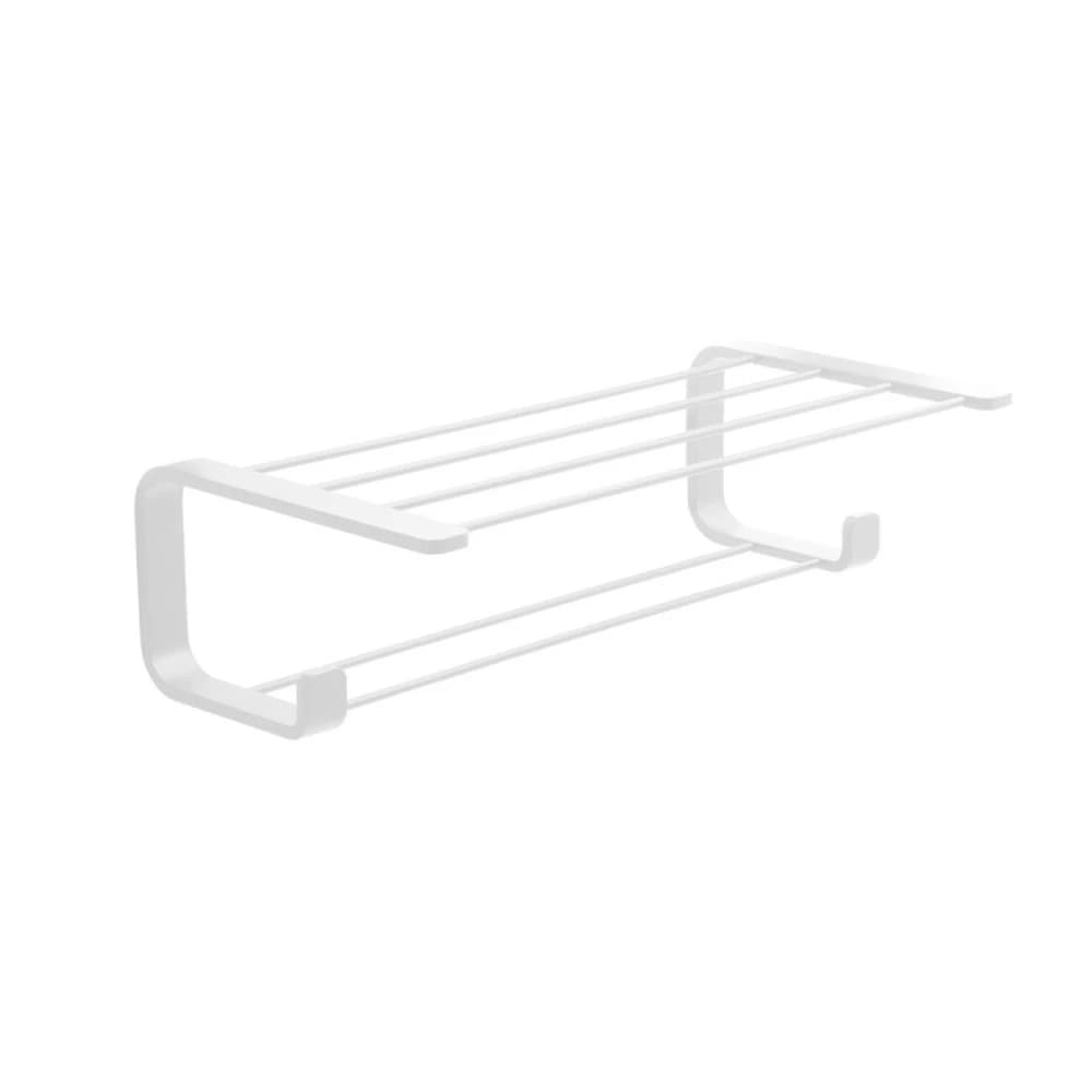 Gedy Outline Mat Beyaz Raflı Askılıklı Havluluk