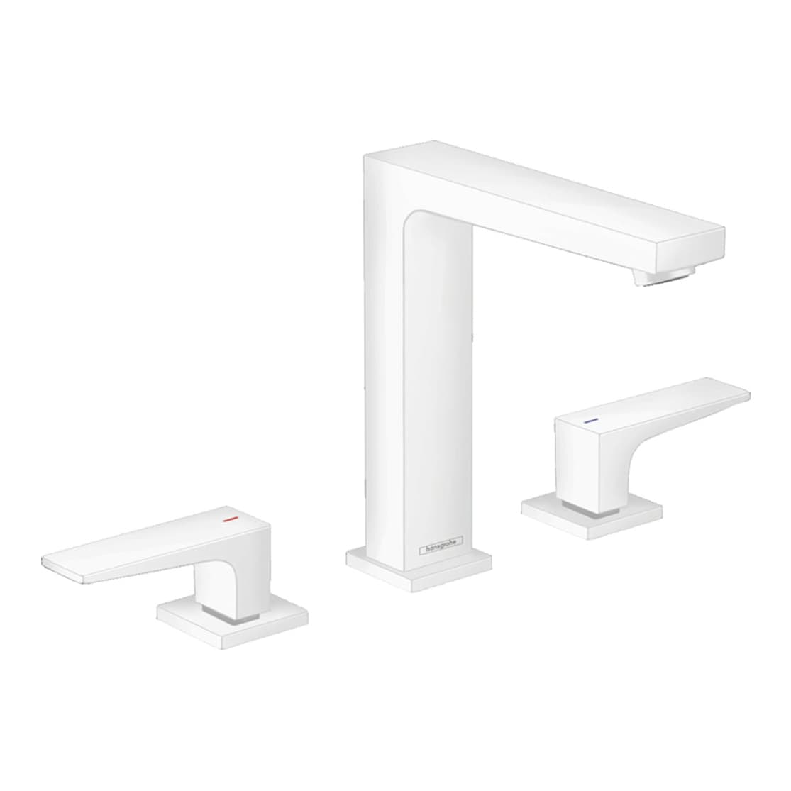HansGrohe Metropol 160 Çubuk Volan 3 Delikli Satin Beyaz Lavabo Bataryası