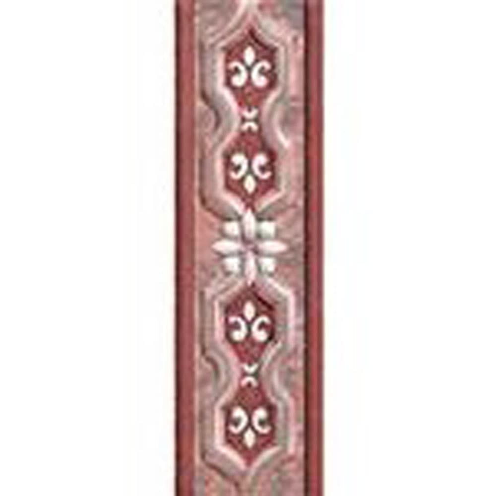 Çanakkale Seramik Cam-549 Rapunzel Bordür-2 Bordo 10x33