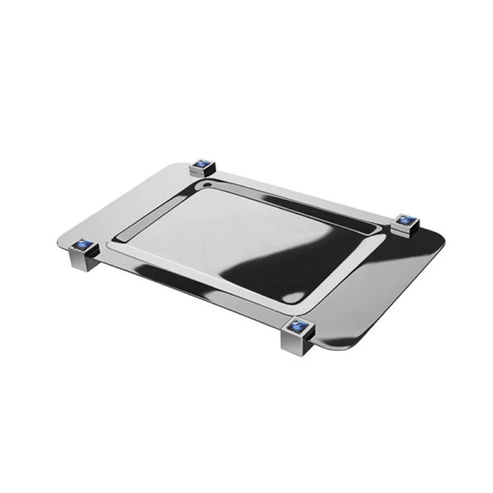 Windisch Moonlight Square Mavi Kristal-Krom Makyaj Tabağı