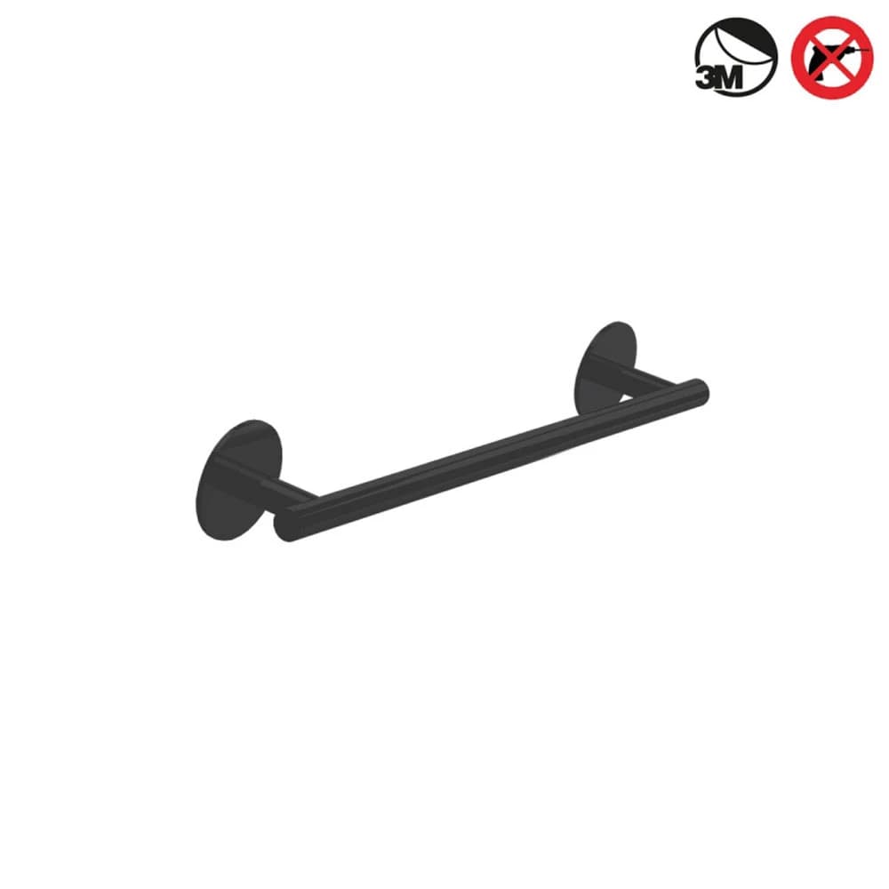 Decor Walther Basic 39 Cm Mat Siyah Yapışkanlı Havluluk