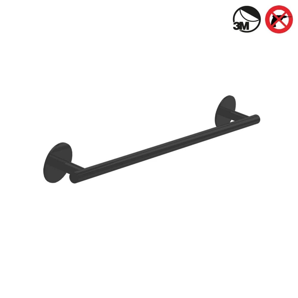 Decor Walther Basic 51 Cm Mat Siyah Yapışkanlı Havluluk