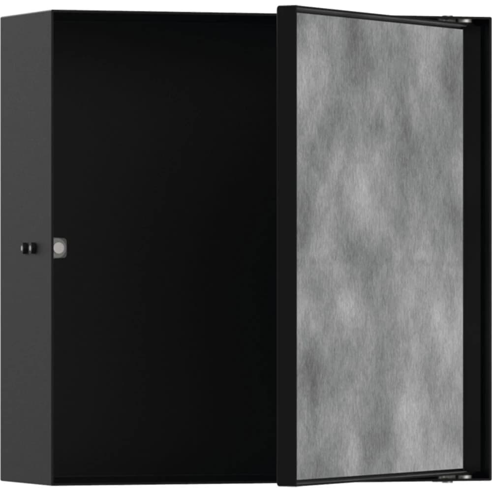 Hansgrohe XtraStoris Rock 30x30x10 Cm Satin Siyah Seramik Kaplanabilir Kapaklı Duvar Nişi