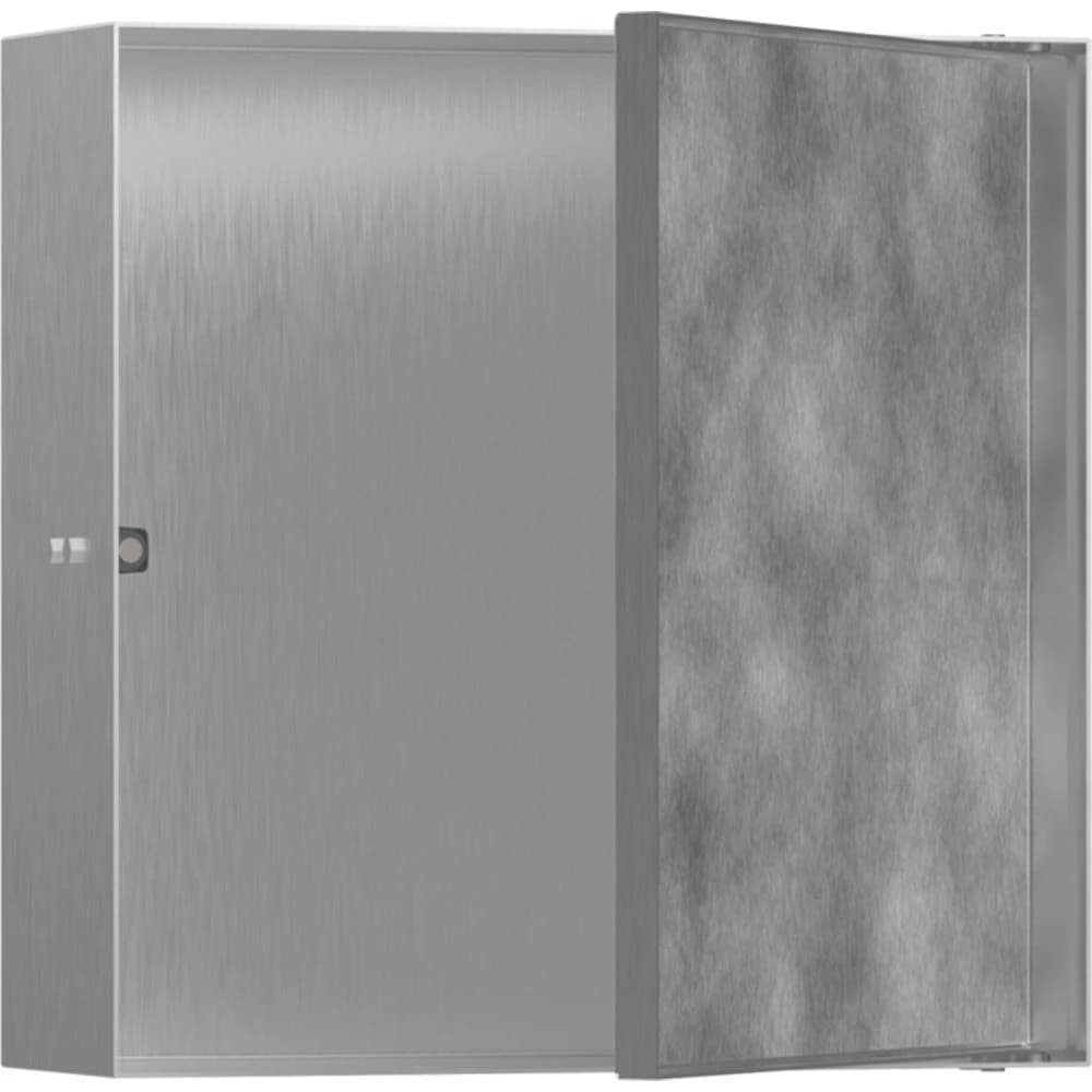 Hansgrohe XtraStoris Rock 30x30x10 Cm Mat Paslanmaz Çelik Seramik Kaplanabilir Kapaklı Duvar Nişi