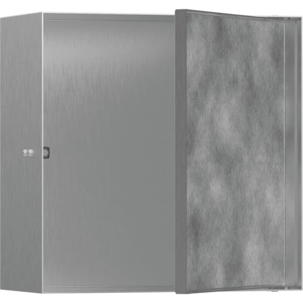Hansgrohe XtraStoris Rock 30x30x14 Cm Mat Paslanmaz Çelik Seramik Kaplanabilir Kapaklı Duvar Nişi