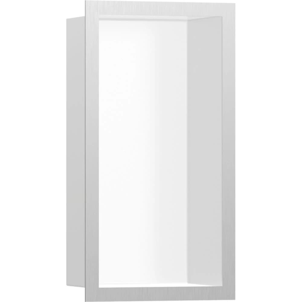 Hansgrohe XtraStoris Individual 30x15x10 Cm Mat Paslanmaz Çelik Çerçeveli Mat Beyaz Duvar Nişi