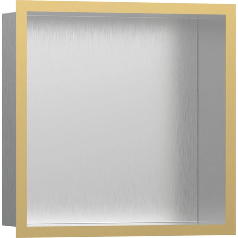 Hansgrohe XtraStoris Individual 30x30x10 Cm Parlak Altın Çerçeveli Paslanmaz Çelik Duvar Nişi