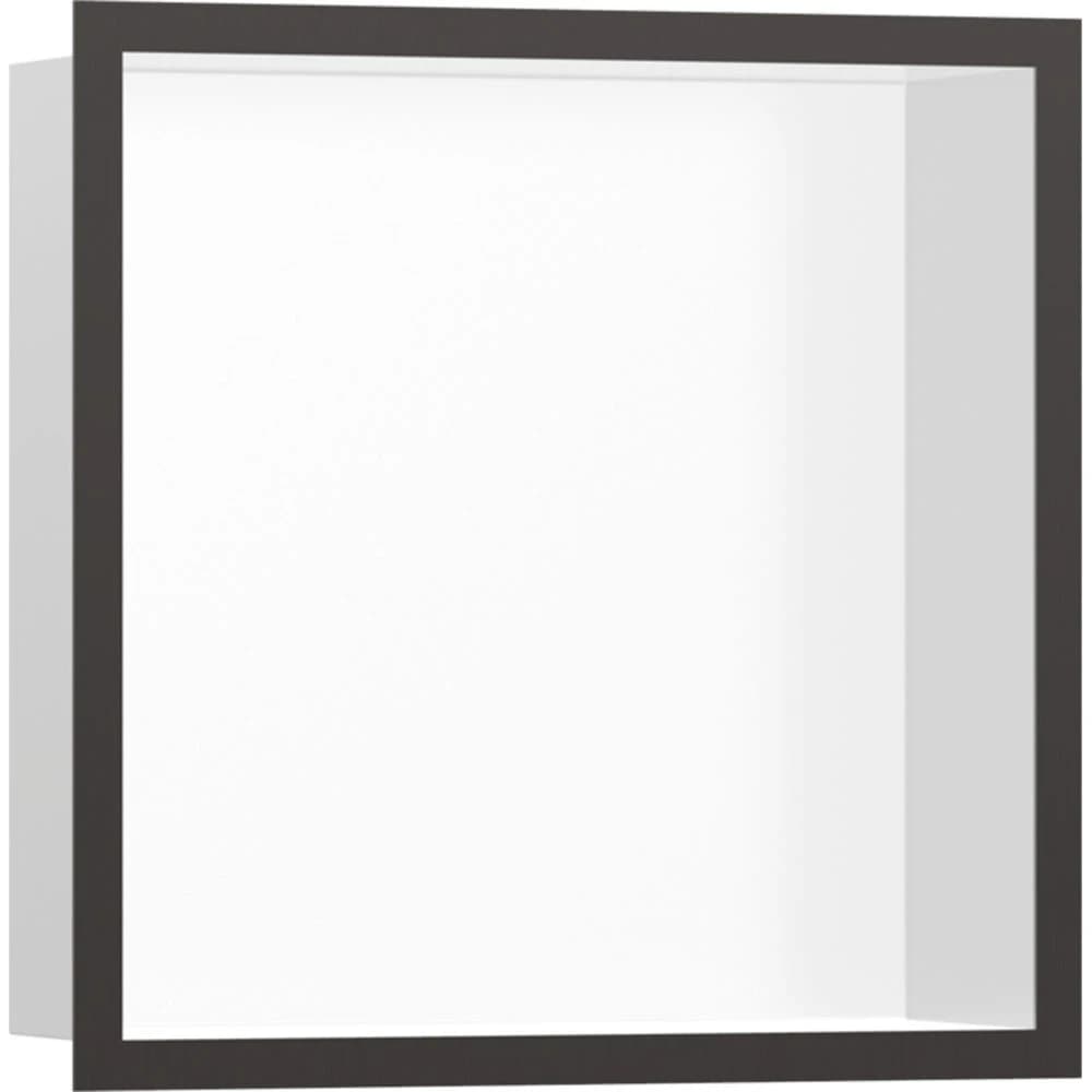 Hansgrohe XtraStoris Individual 30x30x10 Cm Mat Siyah Çerçeveli Mat Beyaz Duvar Nişi