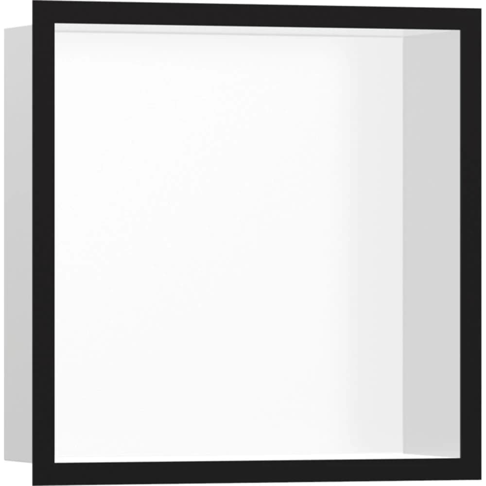 Hansgrohe XtraStoris Individual 30x30x10 Cm Satin Siyah Çerçeveli Mat Beyaz Duvar Nişi
