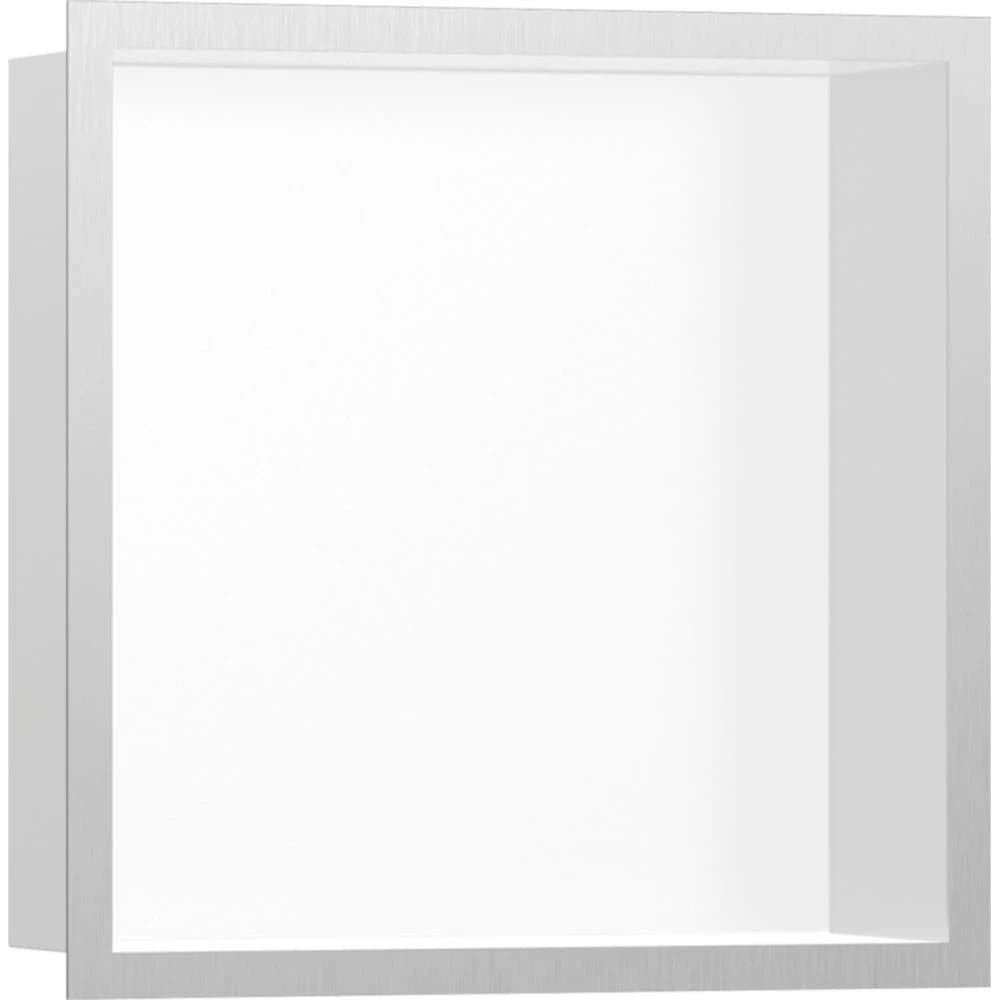 Hansgrohe XtraStoris Individual 30x30x10 Cm Mat Paslamaz Çelik Çerçeveli Mat Beyaz Duvar Nişi
