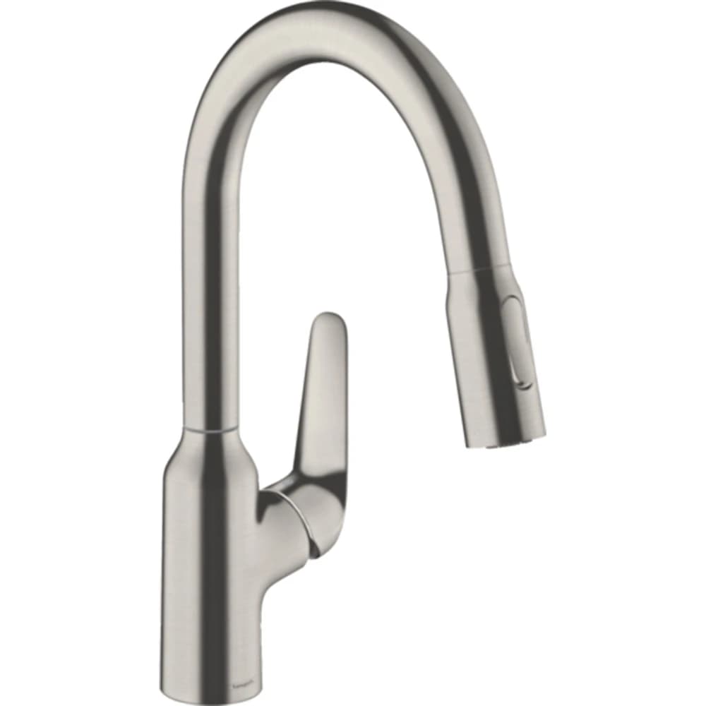 Hansgrohe Focus Tek Kollu Mutfak Bataryası 180 Çekilebilir Sprey Krom 71821800