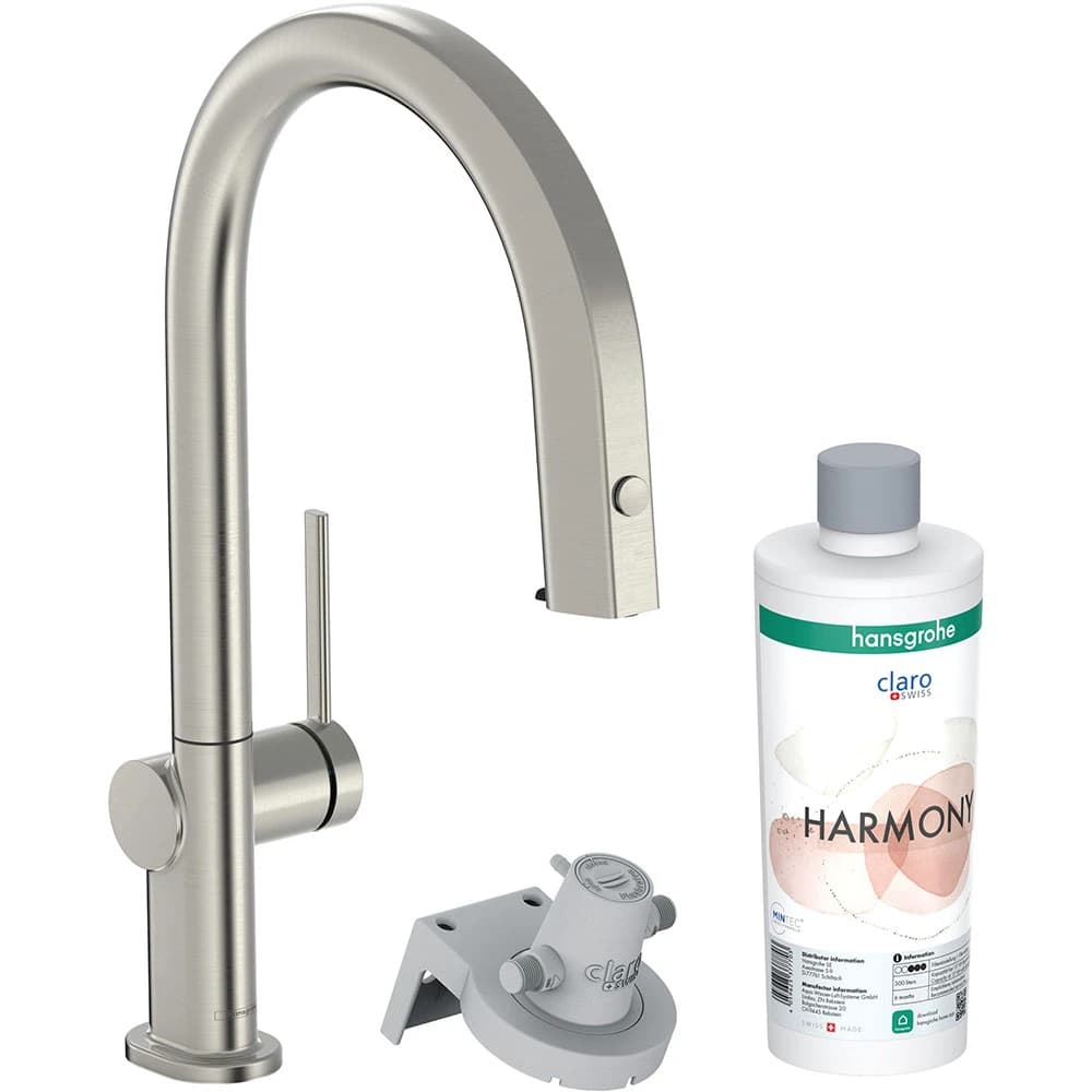 Hansgrohe Aqittura M91 Paslanmaz Çelik Evye Bataryası 76800800