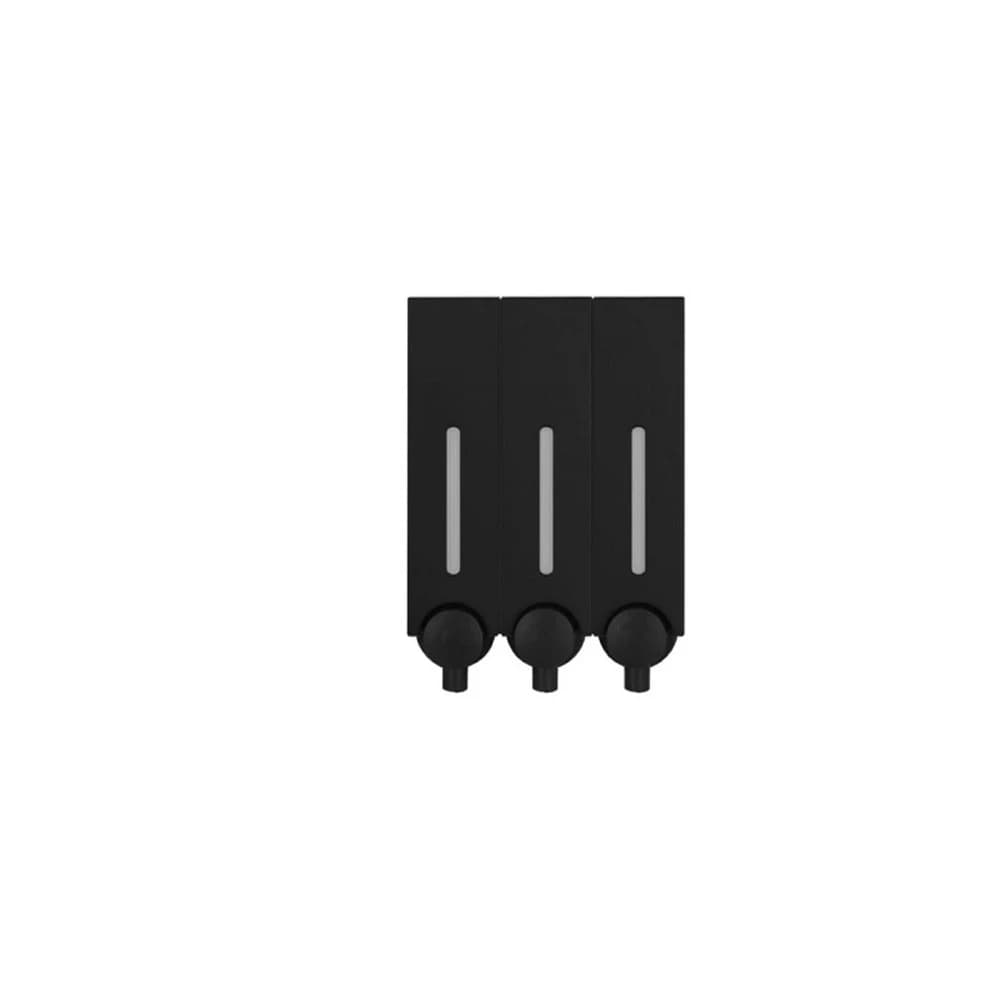 Omg 0,25 Ltx3 Mat Siyah ABS Üçlü Sıvı Sabunluk