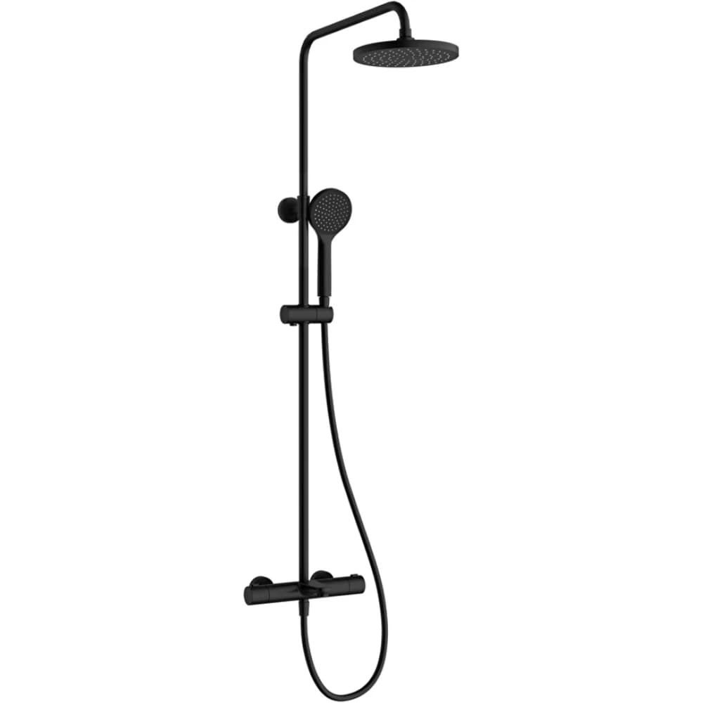 Artema Aquaheat Joy Round 200 Banyo Bataryalı Mat Siyah Duş Kolonu - A4729736